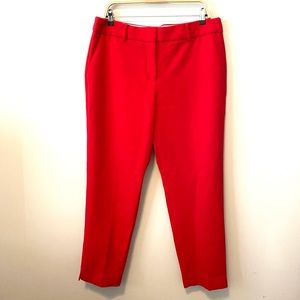 New Talbots Hampshire Ankle Red Pant Size 14